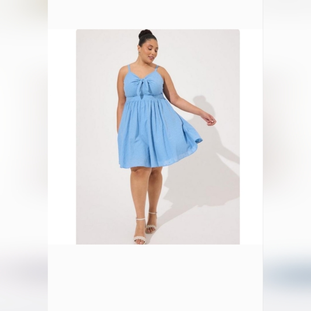 Torrid Light Blue Textured Dress